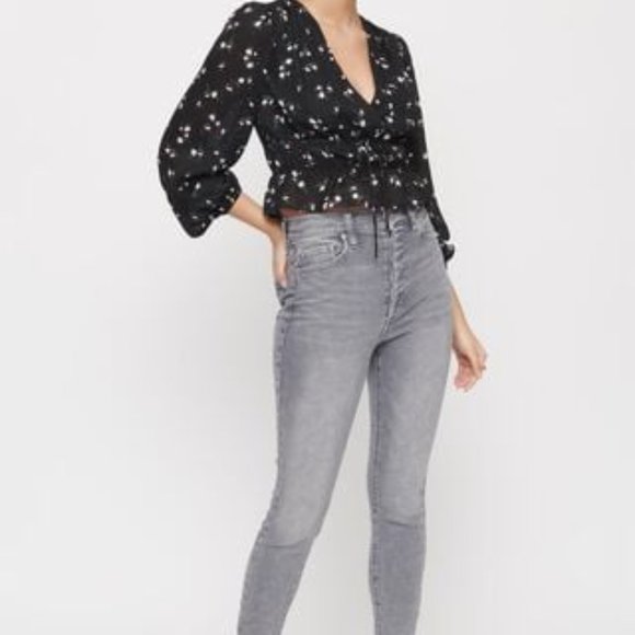 Dynamite Puff Sleeve Wrap Blouse - Picture 3 of 6